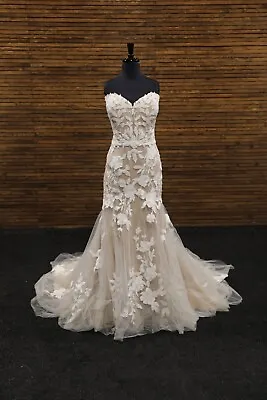 Maggie Sottero By Rebecca Ingram - Hattie Ivory Strapless Wedding Dress Size 22 • $350