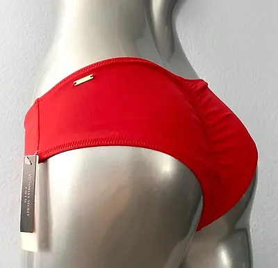 Victorias Secret Nwt Red Ruched Back Sexy Cheeky Swim Bikini Bottom • $19.99