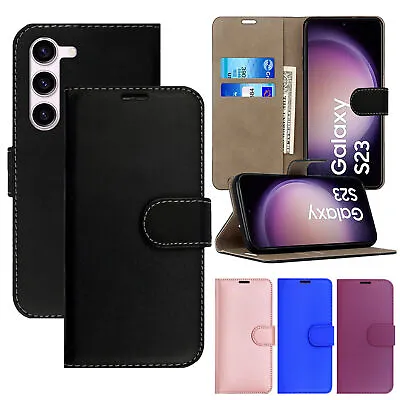 For Samsung S24 S2 Plus S24 Ultra 5G Premium Flip Leather Wallet Stand Case • £4.49