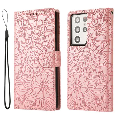 $13.99 • Buy For Samsung Galaxy S23 S22 S21 S20 Ultra S10 Plus Case Leather Wallet Flip Cover