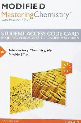 Modified Mastering Chemistry With EText Access Code Card Introductory 6th Tro • $62.95