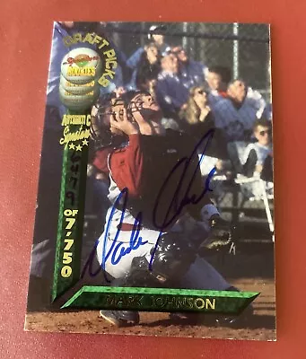 1994 SIGNATURE ROOKIES AUTOGRAPH Baseball Card #25 MARK JOHNSON White Sox • $3