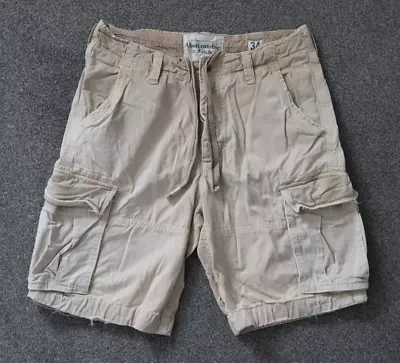 Mens Abercrombie & Fitch Beige Cargo Shorts - W34 • £24.95