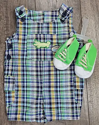 Baby Boy Clothes Nwot Vitamins Baby 3 Month 2pc Gator Romper Outfit & Shoes • $22.99