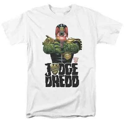 Judge Dredd In My Sights T Shirt Licensed Comic Book Tee White • $16.24