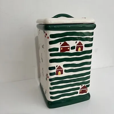 RARE TRISH RICHMAN For AT HOME INTERNATIONAL Christmas Tree Cookie Jar Container • $18.95