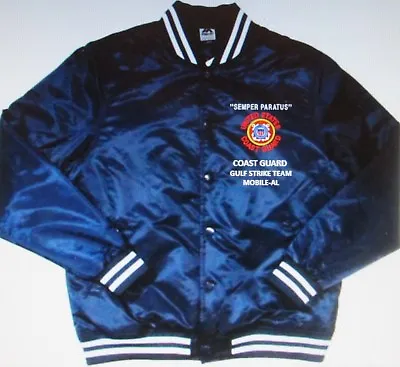$99.95 • Buy Gulf Strike Team* Mobile-al Coast Guard Embroidered1-sided Satin Jacket