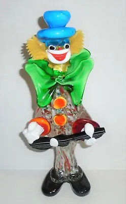 Vintage Murano Glass Clown 12.5  Made In Italy Make A Classy Statement Gift • $59.95