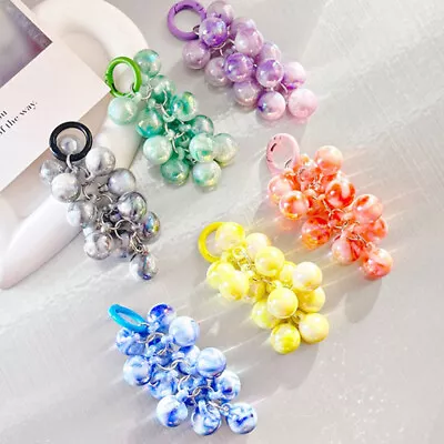 Kawaii Cartoon Grape Key Chains For Women Men New Colorful Cute Fruits Key RiAW • $16.40