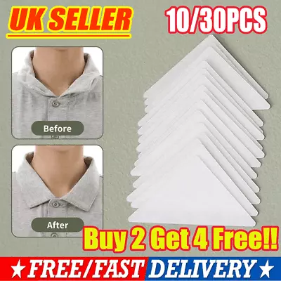 10/30PCS PVC Collar Anti-Warping Edge Shaper No Curl Collar Shirt Extenders PA • £1.19