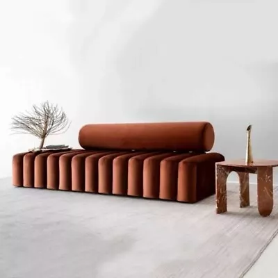 $2199 • Buy Mid-century Modern Designer Velvet 3 Seater Couch Lounge Sofa Living Room 