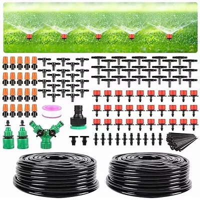 Micro Drip Irrigation Kit 98ft/30M Garden Irrigation DIY System Garden Irrigati • £13.50