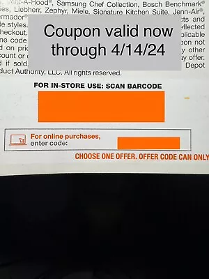 Home Depot 10% Off Coupon - Expires 4/14/24 • $20