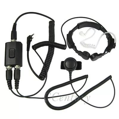 Military Tactical Throat Mic Earpiece Headset For Baofeng Radio UV-5R GT-3 UV-B5 • $61.20