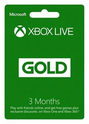 Microsoft Xbox Live Gold Subscription - 6 Months Purchased In UK. Physical Card • £23.99