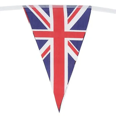 UNION FLAG BUNTING 3M Patriotic Garden Party BBQ Summer Reusable Decor Garland • £6.79