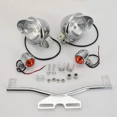 Passing Turn Signals Spot Light Bar For Yamaha V-Star XVS   650 950 1100 1300 • $65.99