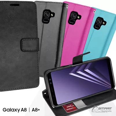 Wallet Flip Card Slot Stand Case Cover For Samsung Galaxy A8 A8 Plus 2018 • $7.99