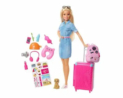 Barbie Travel Doll Dreamhouse Adventures Accessories Luggage Puppy NEW • $49.99