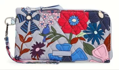 Vera Bradley RFID Tech Wristlet Clear Touch Screen Back - Bengal Lily • $28.99