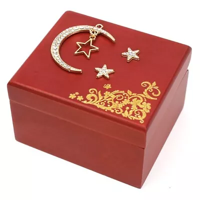 Moon & Star Wood Wind Up Music Box  : You Are My Sunshine • $22.79