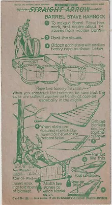 1951 NABISCO Shredded Wheat - Straight Arrow Book 3 - Card #18 - Hammock! • $11.50