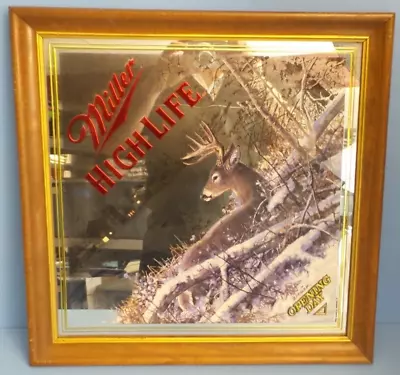 Vintage Miller High Life Opening Day Deer Beer Mirror #20229 • $101.34