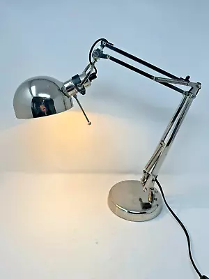 Ikea Forsa Chrome Desk Table Lamp Light Anglepoise Style Table Lamp • £25.99