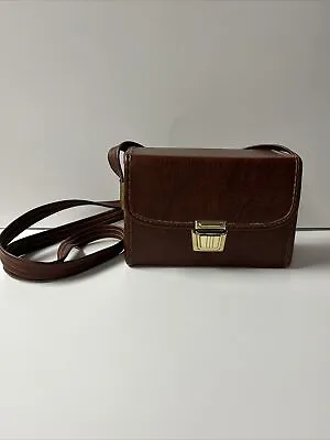 $9.99 • Buy Vintage Tucky Brown Leather Camera Case With Strap