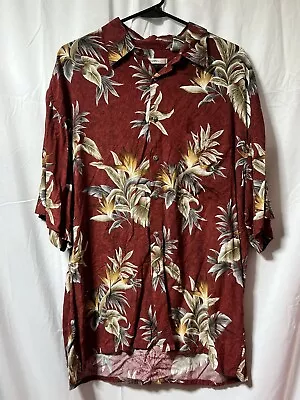 Vintage Moda Campia Mens Hawaiian Shirt Size L Multicolor Floral Rayon • $25