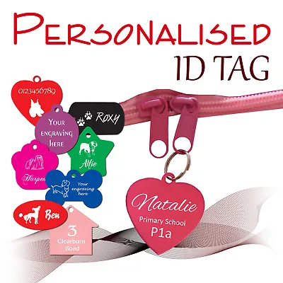 Personalised Engraved ID TAG * Pet * Dog * Cat * Identity Tags *SPLIT RING SMALL • £3.22