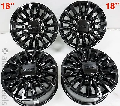 4 New GMC Sierra HD 2500 3500 HD OEM Gloss Black 8 Lug 18  Wheels Rims • $1395