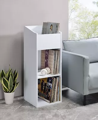 Musiea 240 Vinyl Record Storage Rack For Albums Magazine Display White • $109.90