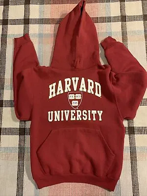 Vintage Harvard University Veritas Hoodie Sz: S US Apparel Corp Made In USA!!! • $14.95