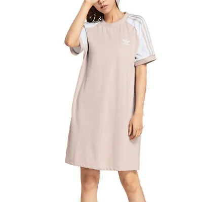 $50 • Buy Adidas Originals Women's 3 Stripe Raglan Dress Casual Street - Beige