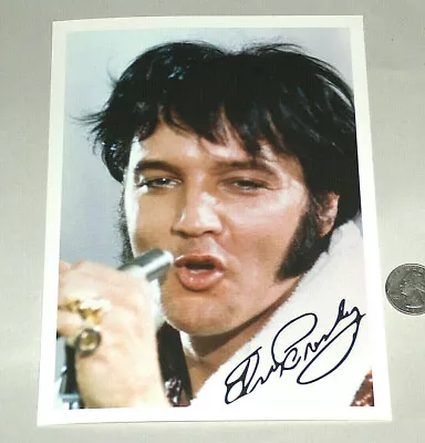 6X8  Color Photo Picture Elvis Presley Sings In Concert Movie Printed Signature • $28.50