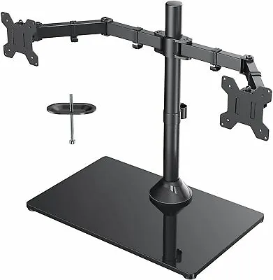 Dual Monitor Stand For 13” To 27” ScreensFree Standing Adjustable Monitor Mount • $39.99