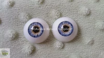 24mm Light Blue Round Acrylic Eyes Reborn Baby Doll Making Supplies • $10.60
