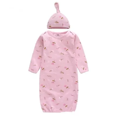 Cotton Jersey Baby Boy / Girl Open Sleeping Bag/Gown 0-6 & 6-12 Months • £12.99