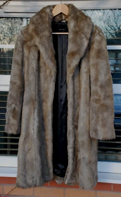 £29.99 • Buy Faux Fur Coat Per Una M&s Womens Smart Casual Overcoat Thick Pile Uk L / 14 Fit