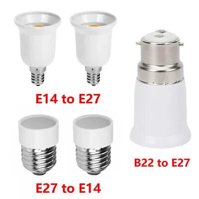 B22 To E27E14 To E27E27 To E14 Light Socket Adapter Lamp Holder Base Converter • £2.79