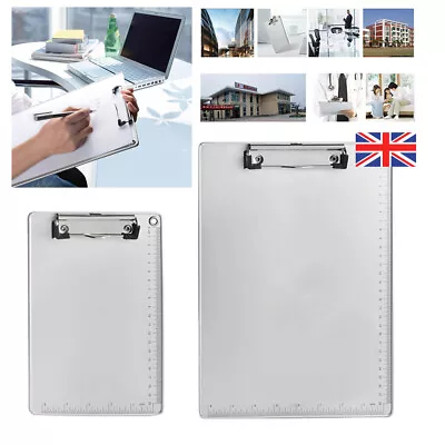 Aluminum Alloy Clipboard Writing Board Clip File Folder Document Holder • £7.49