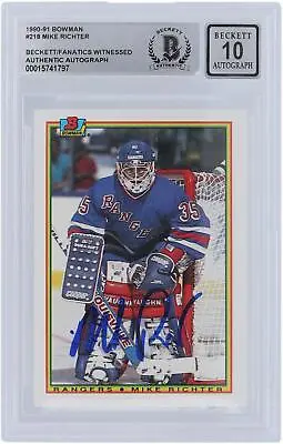 Mike Richter New York Rangers Signed 1990-91 Bowman #218 • $82.49