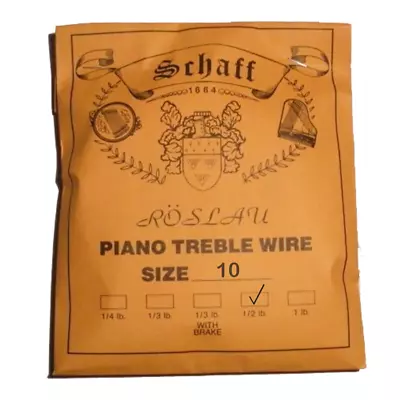 Piano Music Wire Roslau Finest Grade Steel 1/2 Lb. Coil Size 10 (.024 ) Diameter • $29