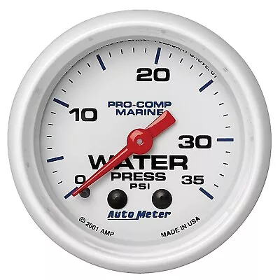 AutoMeter Gauges Pro-Comp Marine Analog Gauges Water Pressure 0-35 Psi 2 • $102.15