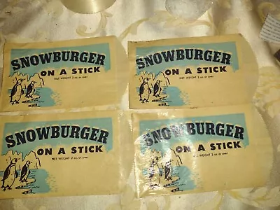Vintage Snowburger On A Stick Ice Cream Popsicle Bag • $4