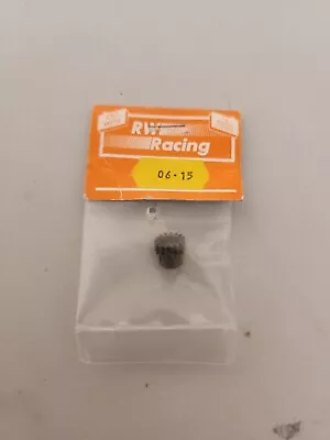 RC Pinion Gears **STEEL** 0.6 Module  RW Racing 3.175mm Bore 15t • £5