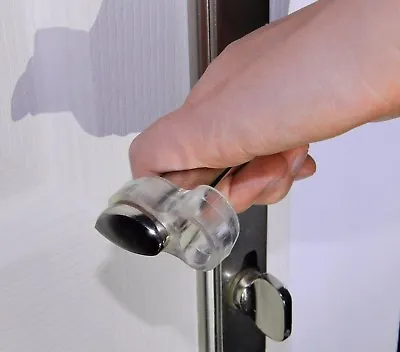 Door Stop Wall Protectors On Door Handle Bumper Guard Stopper Rubber Easy Fix • £1.99