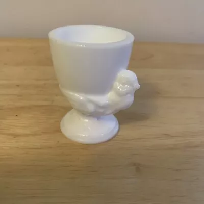 White Milk Glass Bird Egg Cup Approx 2 1/2 X 2 Small Chip On Rim • $10