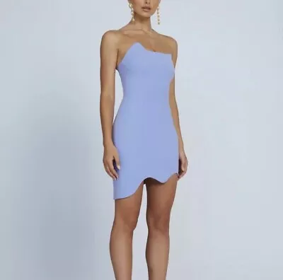 By Johnny Size AU 12 Pale Purple Wave Mini Shift Dress New • $28